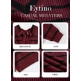 thumbnail image 3 of Eytino Women Sweaters Bow Back Long Sleeve Sweater Lightweight Knit Pullover Sweater Tops, 3 of 10