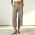 thumbnail image 7 of Luvrsol Capris for Women High Rise Wide Leg Capri Pants Loose Straight Leg Summer Casual S-2XL, 7 of 7