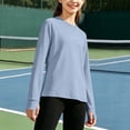 thumbnail image 4 of OGLCCG Girls Athletic Long Sleeve Shirts Quick Dry Workout Performance T-Shirts Lightweight Kids Active Tees Size 3-15, 4 of 6