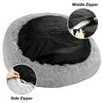 thumbnail image 4 of HomGarden 30" Calming Donut Pet Dog Puppy Bed Soft Faux Fur Fluffy Gray, 4 of 8