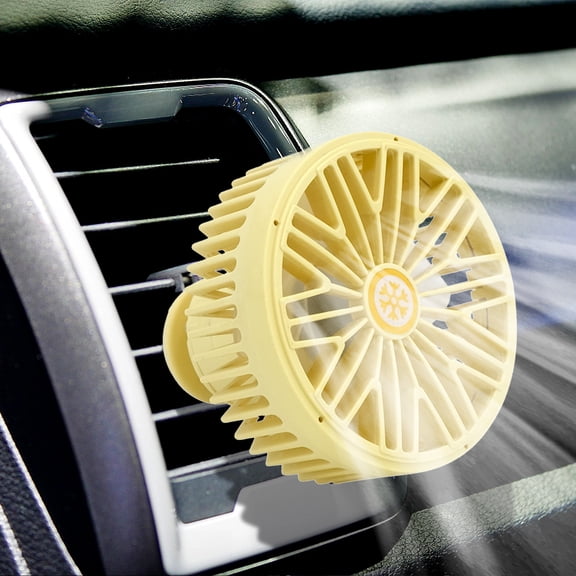 Nkmbld Desk Fan, Vehicle Multifunction Fan with RGB Atmosphere Light Fan Three-Speed Wind Speed Adjustment, Up to 12 Working Hours