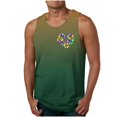 thumbnail image 1 of Camiseta sin mangas de cuello redondo para hombre, informal, a la moda, sin mangas, con estampado, cuello redondo, deportiva, de poliéster, 1 of 4