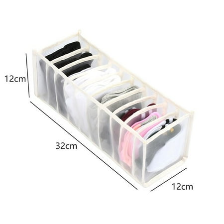 

DanceeMangoo 2/3PCs Underwear Drawer Organizer Storage Box Foldable Closet Organizers Drawer Divider Storage Boxes for Underpants Socks Bra