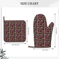 thumbnail image 3 of Honeii Colourfull Owl patten Oven Mitts and Pot Holders Sets, Baker Oven Mitts, Mittens for Kitchen Decor, Baking Lover over Gloves Gifts, 3 of 7