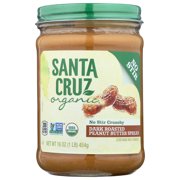 Santa Cruz Organic Organic Dark Roasted Peanut Butter Spread, 16 Oz