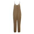 thumbnail image 4 of JURANMO Womens Sleeveless Jumpsuit Casual Cotton Linen Overalls Baggy Tulip Capri Jumpsuits with Pockets, 4 of 6