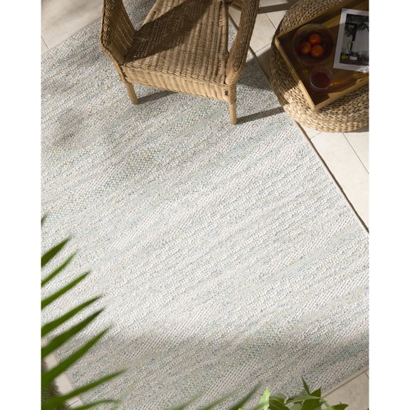 Livabliss Outdoor Rugs, 5x7 Crete Cottage Ivory Area Rug for Patio, Porch, Deck, Backyard, Waterproof Indoor Outdoor Carpet (5' x 7')