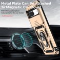 thumbnail image 3 of Jiahe Cover for Google 7 6.3" (2022) Stand Case, Heavy Duty Slide Cover & Ring Kickstand Military Shockproof Armor Case Compatible with Magnetic Car Mount Holder, Gold, 3 of 9