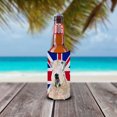 thumbnail image 2 of Wheaten Terrier Soft Coated with English Union Jack British Flag Ultra Hugger for slim cans, 2 of 6