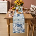 thumbnail image 2 of Blue Turtle Coastal Table Runner 70 Inches, Beach Starfish Nautical Coral Vintage Bed Runner Dresser Scarves Tabletop for Indoor Outdoor Parties/Ceremony/Banquet, 13" x 70", 2 of 9