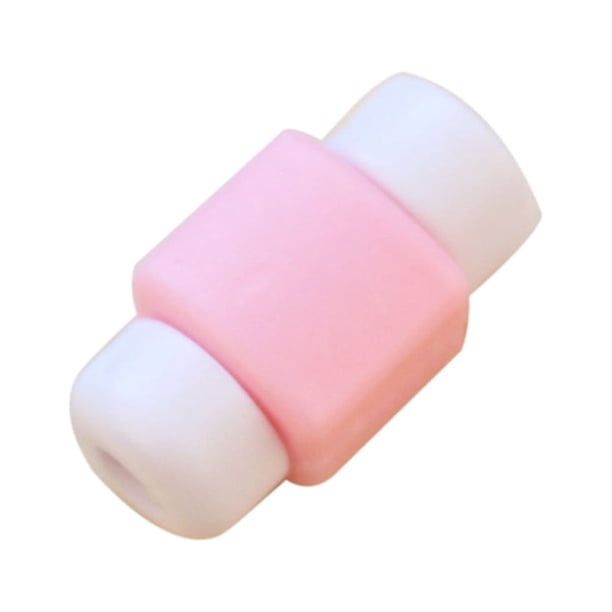 Protector de cable de recarga de 4 piezas, protector de cable USB, protector de cable USB para iPhone5, 5s, 6, 6s (rosa)