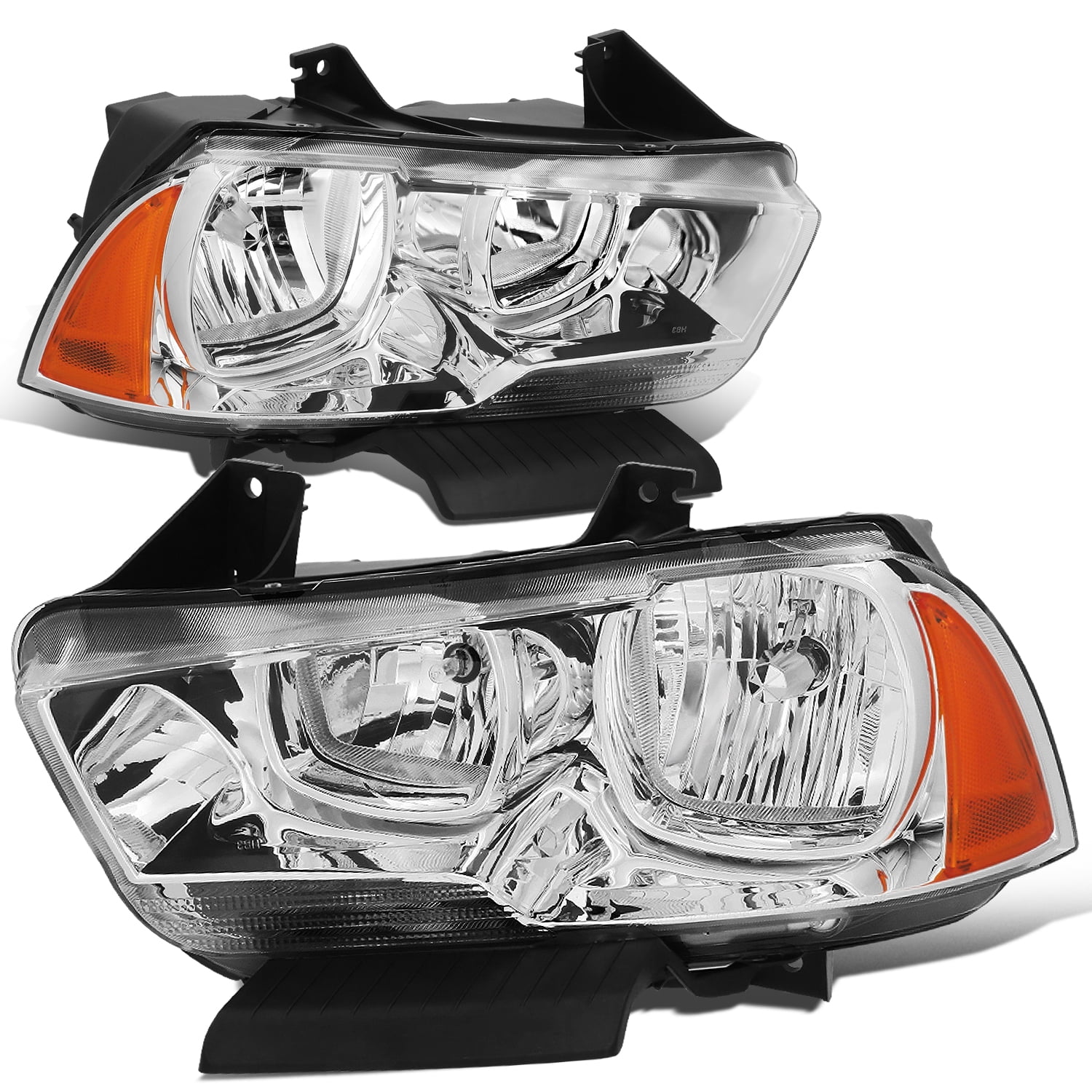 Driver & Passenger Side DNA Motoring HL-OH-CHA11-CH-CL1 Headlight 