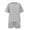 Grey, variant on UACY Girls Two-Piece Set, Short Sleeve T-Shirt and Elastic Waist Drawstring Shorts with Pockets, Summer Outfit (Black, 4-5 Years)