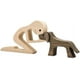 thumbnail image 1 of Decoración familiar para cachorros para hombres, tallado en madera para perros, artesanías, decoración de escritorio, decoración del hogar oso de fresa Electrónica, 1 of 4