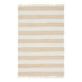 thumbnail image 3 of Unique Loom Chindi Rag Collection Area Rug - Striped (6' 1" x 9' Rectangle Beige/Ivory), 3 of 7