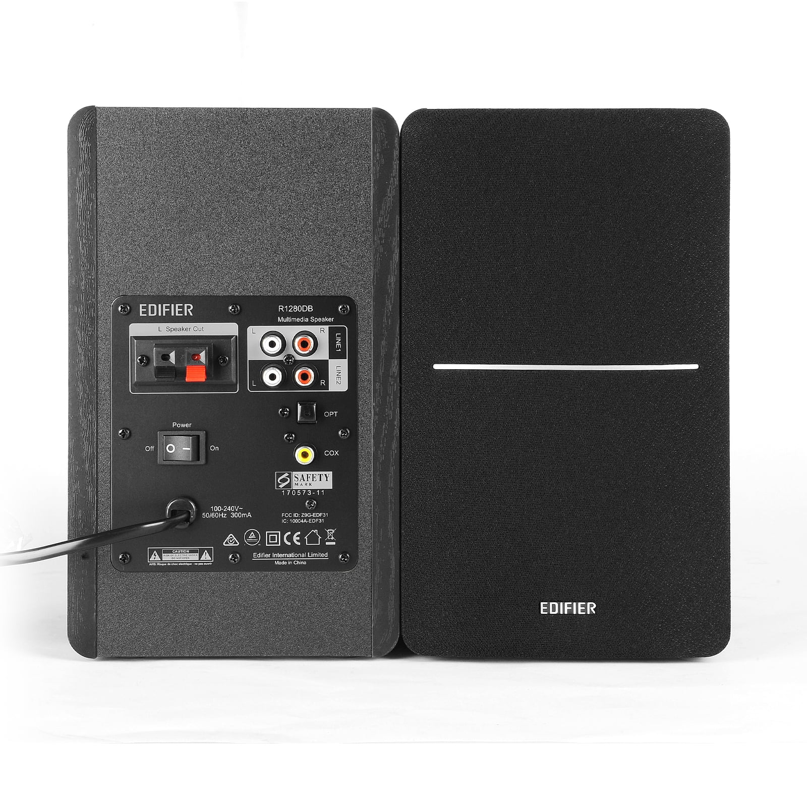 Restored Edifier R1280DB Powered Bluetooth Bookshelf Speakers - Optical Input - Black (Refurbished)