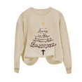 thumbnail image 5 of Christmas Sweatshirts for Womens Holiday Merry Pullover Long Sleeves Crewneck Shirts Fashion Christmas Tree Printed Blouses Casual Loose Christmas Sweatshirt, 5 of 8