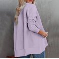 thumbnail image 7 of Topvent Women's Casual OversizedHalf Zippered Sports Shirt Long Sleeved Solid Color With Pocket Pullover Top, 7 of 7