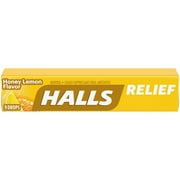 HALLS Relief Honey Lemon Cough Drops, 9 Drops