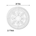 thumbnail image 2 of White Scroll Rose Chandelier Ceiling Medallion 28 Inch Dia, 2 of 4