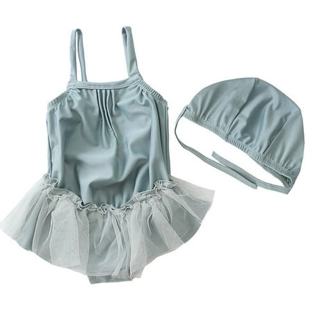 

MIASHUI Kids Girls Summer Solid Color Swimwear 2-Piece