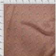thumbnail image 4 of oneOone Georgette Viscose Orange Fabric Floral Ditsy Craft Projects Decor Fabric Printed By The Yard 42 Inch Wide, 4 of 4