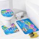 thumbnail image 4 of Do Re Mi-theme 4-Piece Shower Curtain Set with Rugs, Waterproof Bathroom Decor Set Includes Bath Mat, U-Shaped Rug, Toilet Lid Cover and Curtain with Hooks, 4 of 6