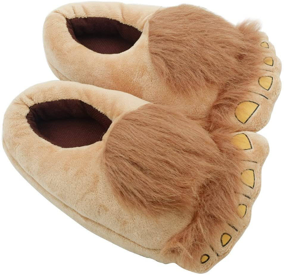 Polaris-Sal Kids Furry Monster Adventure Slippers, Comfortable Novelty Warm Hobbit Feet for Boys Girls - Walmart.com