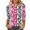 G-Multicolor, variant on LEBONYARD Ladies' Christmas Printing Round Neck Sweatshirts Casual 3/4 Sleeve Loose Fit Top