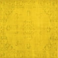 thumbnail image 1 of Ahgly Company Indoor Square Abstract Yellow Contemporary Area Rugs, 8' Square, 1 of 4