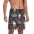 thumbnail image 2 of Sikiie Gnome With Mushroom 2 Mens Pajama Shorts, Lightweight Lounge Pant with Pockets Soft Sleep Pj Shorts for Men4X-Large, 2 of 6