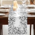 thumbnail image 3 of Table Runners 90 Inches Long Dress Scarves, Grey Eucalyptus Leaves Farmhouse Coffee/Dining/Kitchen Table Runner for Living Room, Spring Summer Botanical 13x90 Inch, 3 of 9