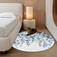 thumbnail image 2 of Round Rugs 3Ft, Eucalyptus Blue Round Area Rug Washable Indoor Throw Carpet, Farmhouse Leaves Summer Spring Small Non Slip Circle Rug for Bedroom Living Room Home Decor Aesthetic, 2 of 8