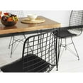 thumbnail image 7 of Zen Wire Modern Chair, Black Metal, Black Leather Cushions, Ergonomic and Comfortable Design, 7 of 7