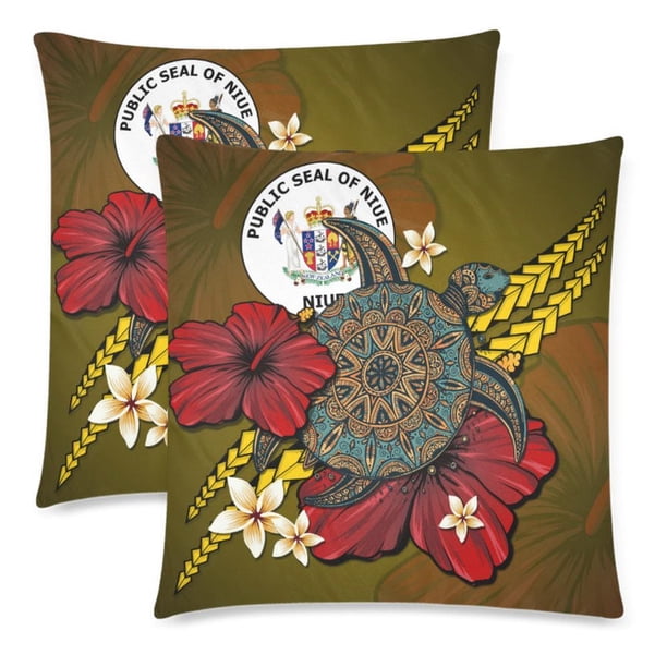 Fundas de almohada Niue - Yellow Turtle Tribal