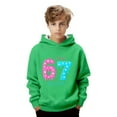 thumbnail image 4 of JIAYUE 67 Kids Boys Girls Hoodie Sweatshirt Long Sleeve Relaxed Fit Six Seven Cartoon Letter Printed For Seasonal Base Layer Pullover, 4 of 6