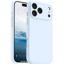 Liquid Silicone Case with Magnetic Compatible with iPhone 17 Pro, Integrated Camera Control Button, Anti-Scratch Microfiber Lining, Light Blue