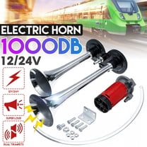Car Electric Horn 1000DB 12V Dual Trumpets Truck Boat Train Speaker Super Loud
