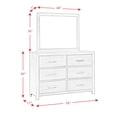 thumbnail image 3 of Picket House Furnishings Holland 6-Drawer Dresser & Mirror Set, 3 of 4