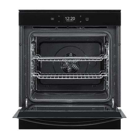Whirlpool - 24" Built-In Single Electric Convection Wall Oven with Adjustable Self-Clean Cycle - Black