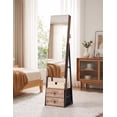 thumbnail image 5 of Skyhill Jewelry Cabinet Armoire, Full-Length Mirror Lockable with with 2 Drawers and Shelf（Oak）, 5 of 8