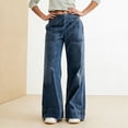 thumbnail image 4 of Gfyviroh Jeans for Women Relaxed Fit Stylish Versatile Denim Pants Elastic Waistband Straight Leg Casual Trousers, 4 of 8