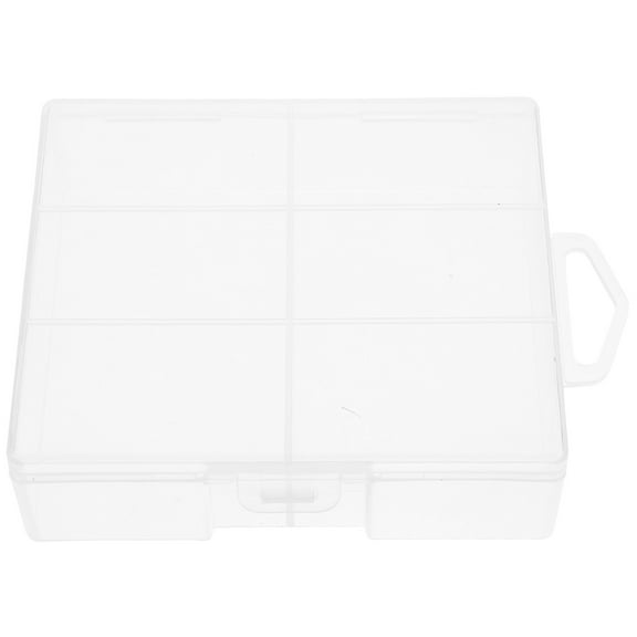 Toyvian Small Plastic Box with Lid Battery Case Transparent 1Set
