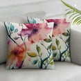 thumbnail image 3 of Fenyluxe Decorative Pillow Covers for Couch Forest Abstract Green Beauty Texture Purple Botanic Bloom Botanical Painting Exotic Begonia Nature Decorative Square Pillow Covers for Couch 2pcs White, 3 of 7