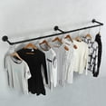 2 Pack 72inch Industrial Pipe Clothes Garment Rack Ceiling Mount For ...