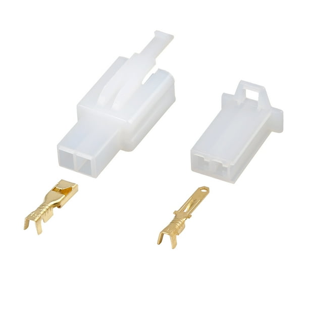 20 Conjuntos De Terminal Macho Hembra Conector De Cable Eléctrico De Coche De 2 Pines De 2,8mm