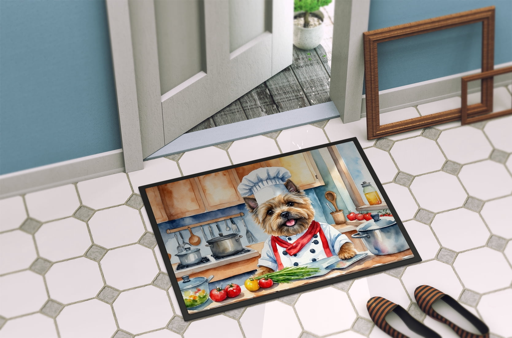 Carolines Treasures DAC6226MAT 18 x 27 in. Cairn Terrier The Chef Doormat