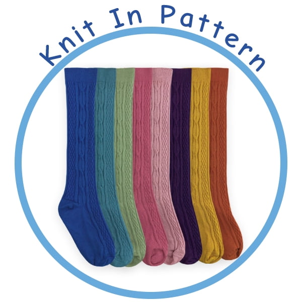 Jefferies Socks Girls Knee High Cable Knit Socks 2-Pack, Sizes XS-M