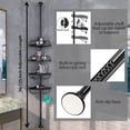 thumbnail image 5 of Shower Caddy,Shower Caddy Tension Pole with 4 ABS Baskets,Shower Storage Shelf with 56 to 125 Inch Adjustable Stainless Pole for Bathroom Black, 5 of 7