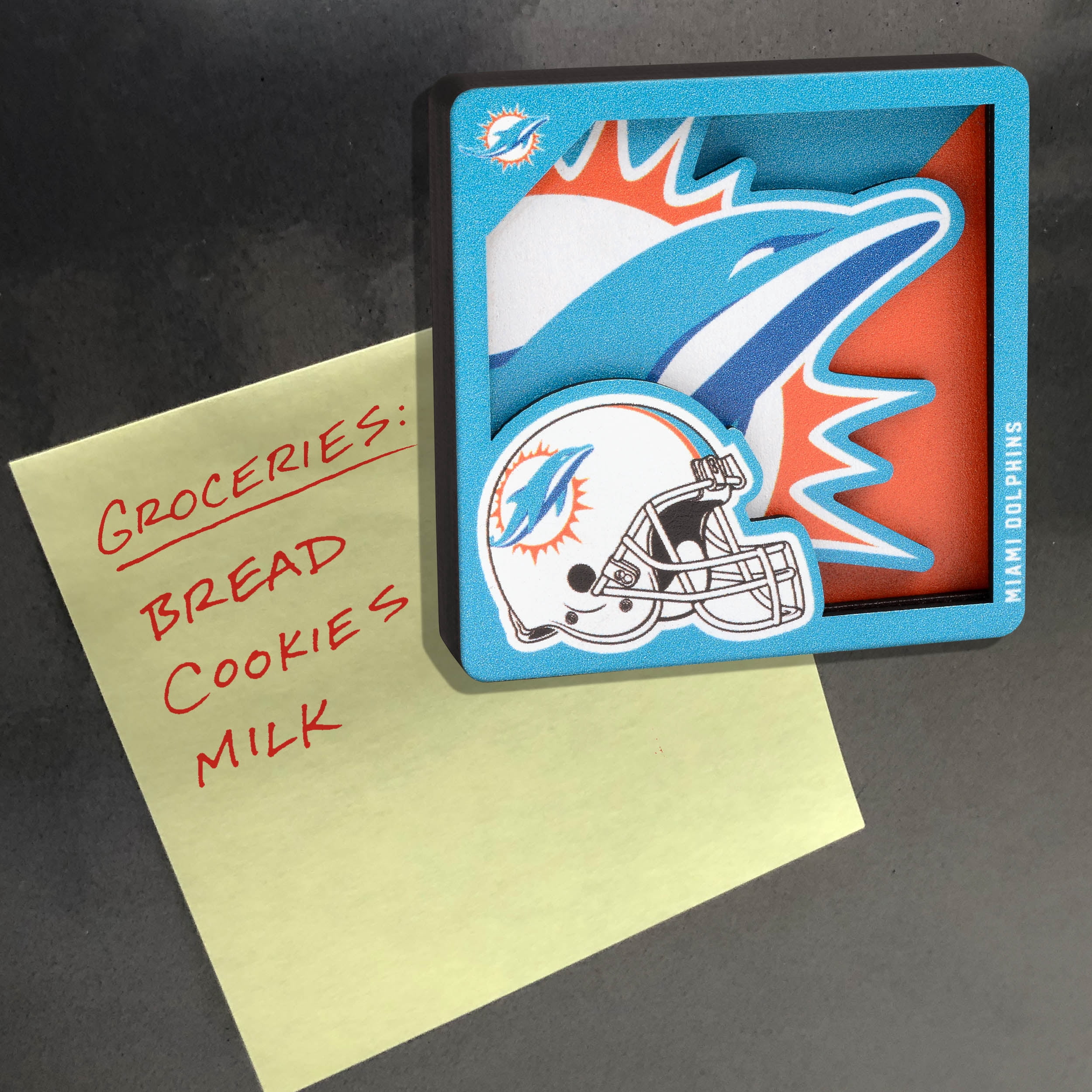 YouTheFan NFL Miami Dolphins 3D Logo Series Magnet